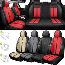 For Kia Car Seat Cover Full Set Leather Front Rear Protector Cushion Pad 5-seat