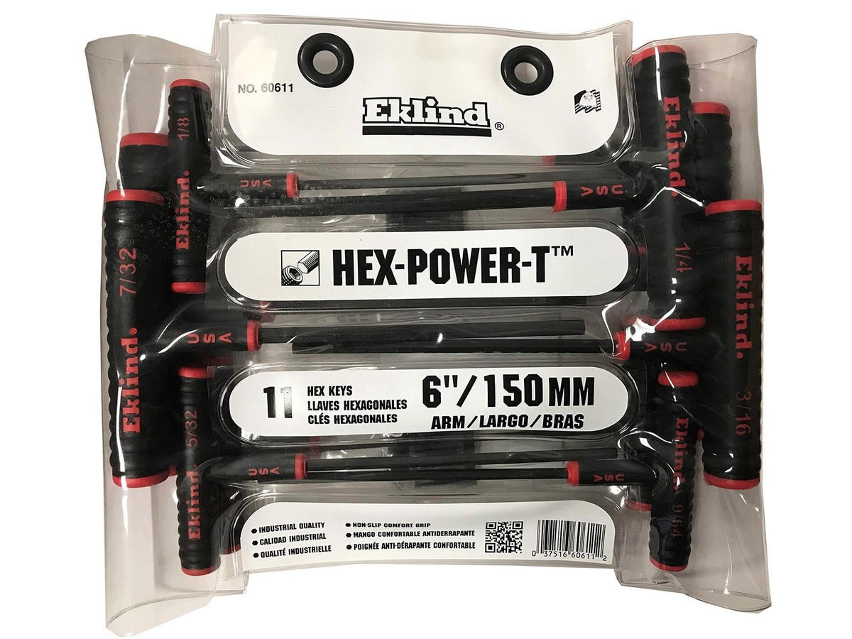 Eklind Tool 60611 Power-T Handle Hex Key allen wrench - 11pc set