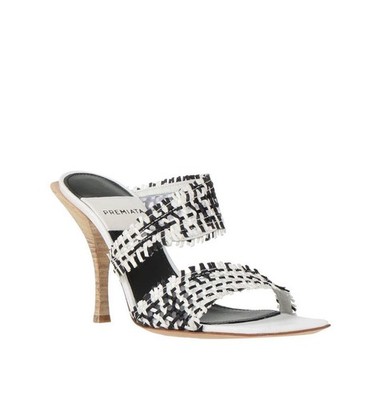 Premiata Women s Woven Leather Heeled Sandals, Size 37