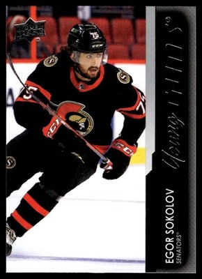 2021-22 Upper Deck Young Guns Egor Sokolov Rookie Ottawa Senators #717