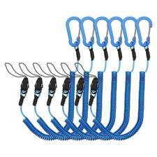 Coiled Lanyards with Buckle 40 Inch, 6 Pcs Buckle for Key Tool, Blue
