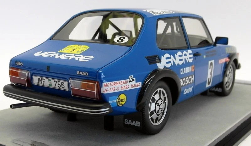 Tecnomodel 1/18 Scale T18-91D Saab 99 Turbo Swedish Rally 1981 #3 Blomqvist - Image 3 of 4