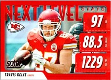 2020 Score #NLS-TK Travis Kelce Next Level Stats Red red