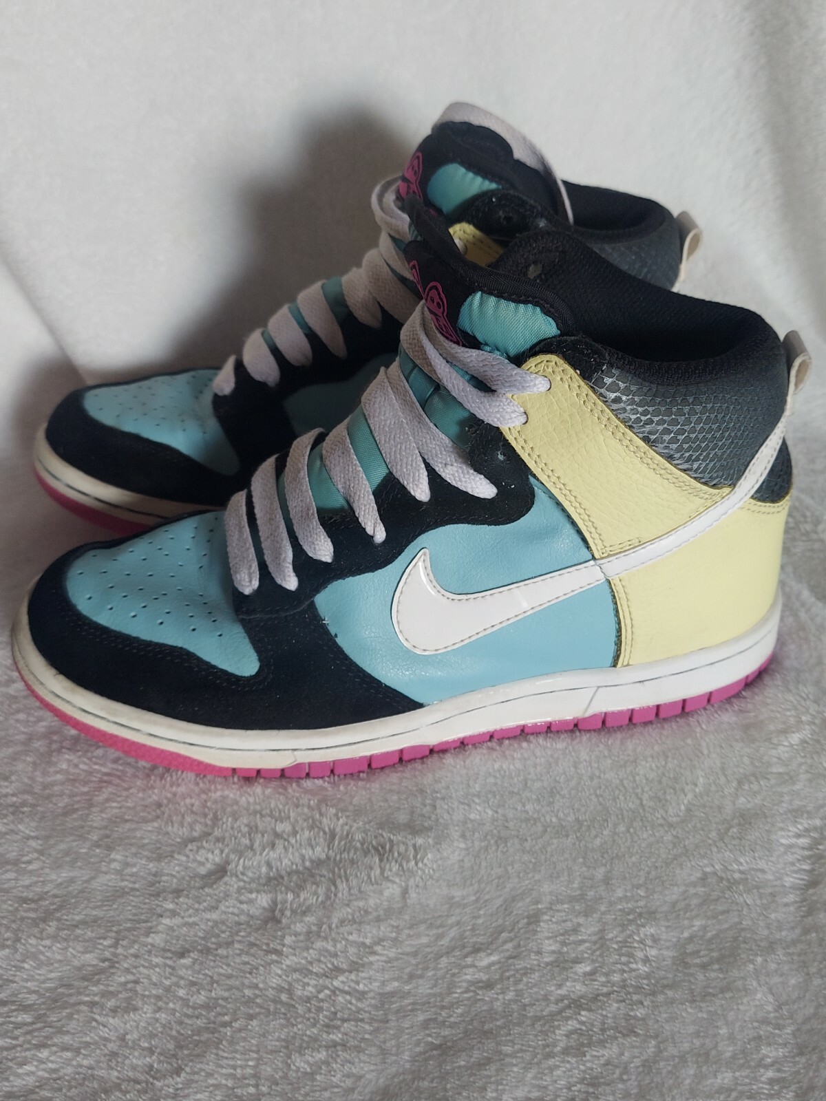 2008 Nike Dunk High SB Skateboard Powder Blue Lemon 342257-411