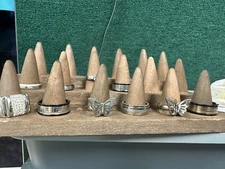 Lot Of 11 Stainless Steel Hand-Made Custom Substantive Stylish Rings