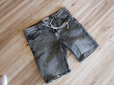 PULL & BEAR - denim shorts grey - used look