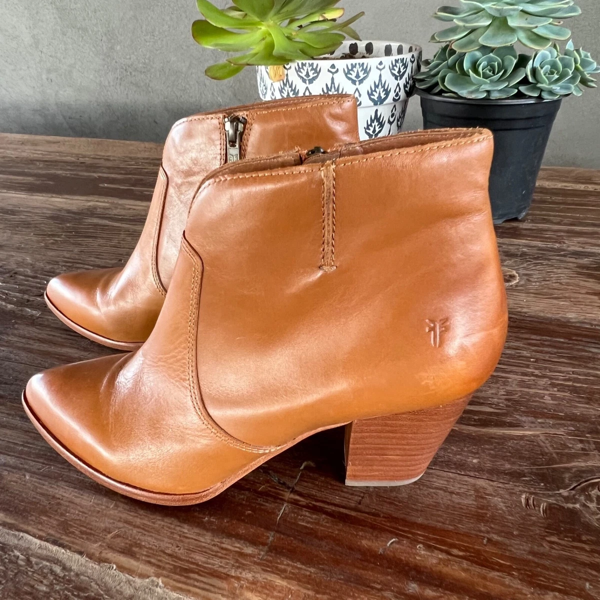 Frye jennifer top bootie cognac
