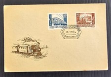 1954 Poland Electric Railways FDC ties 2 Stamps cd Warsawa