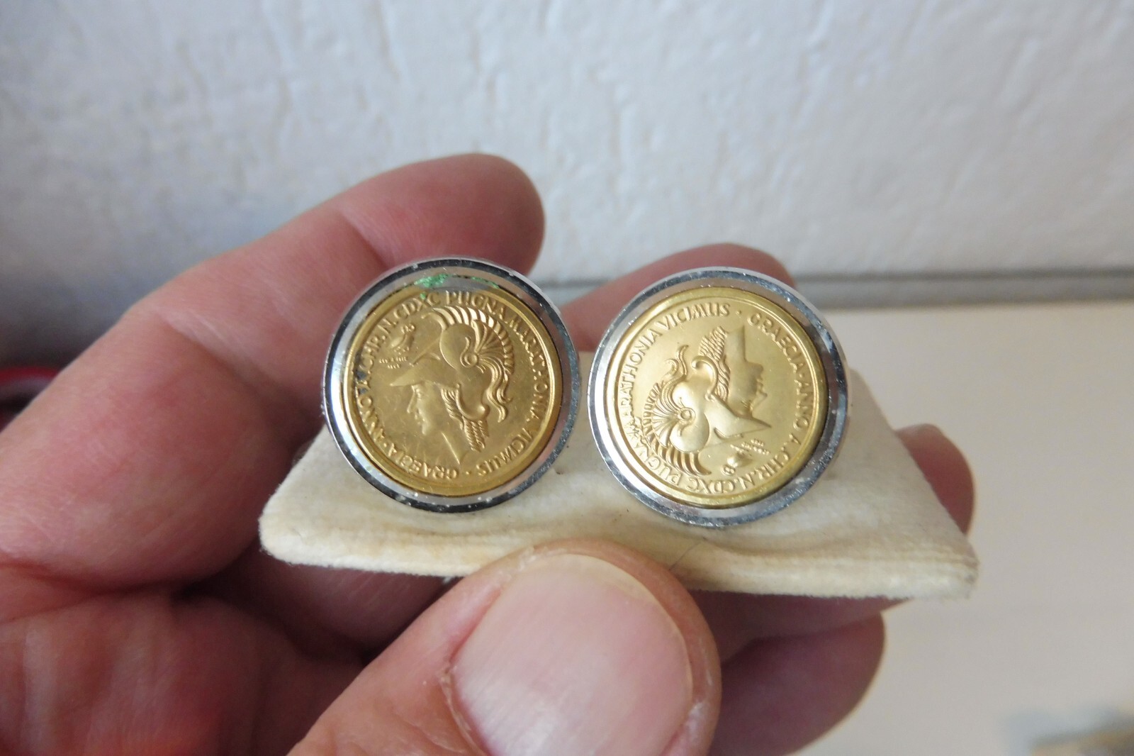 Cufflinks, Beautiful, Solid Cufflinks Silver Plat… - image 1
