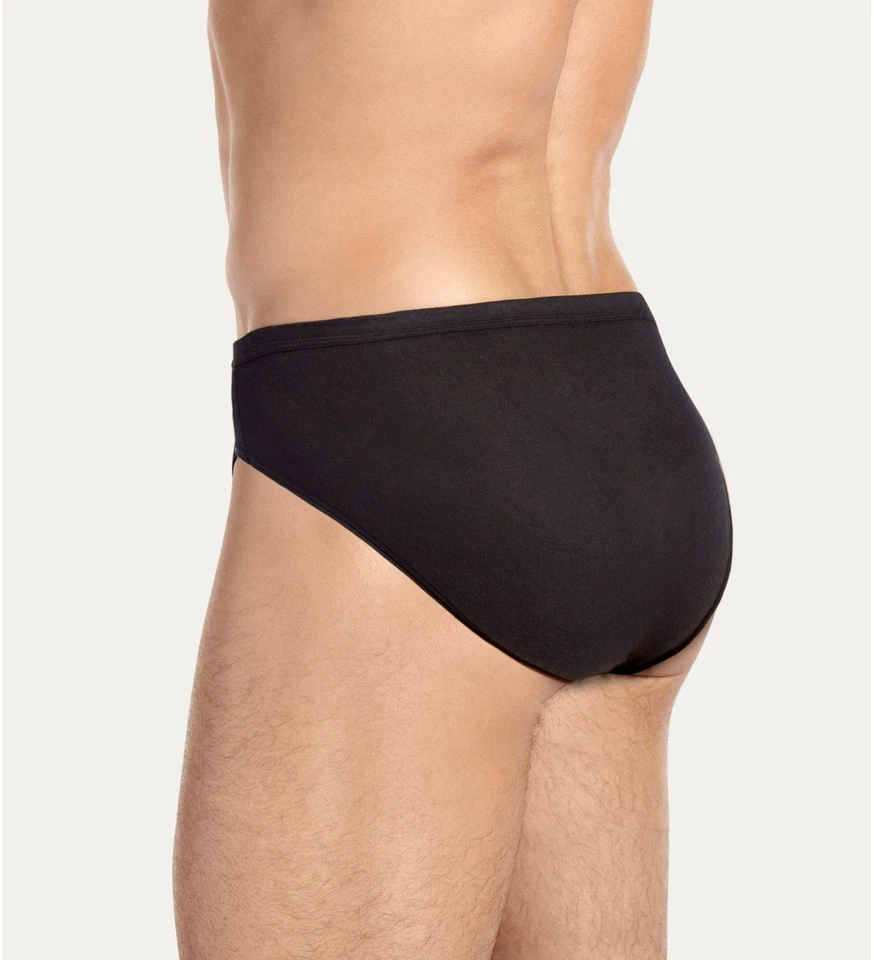 Nuevo paquete de 3 calzoncillos de bikini de color (negro) de jockey para hombre ropa interior 100 % algodón Foto 4 de 4