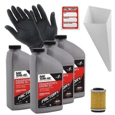 Factory Racing Parts SAE 10W-40 4qt Oil Change Kit Fits Yamaha Moto-4 (YFM350ER)