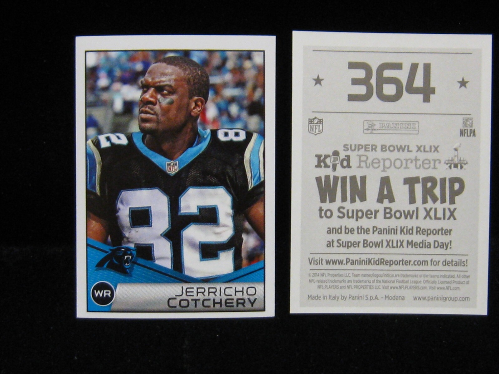 2014    Jerricho Cotchery  Carolina Panthers  Panini Sticker  #364