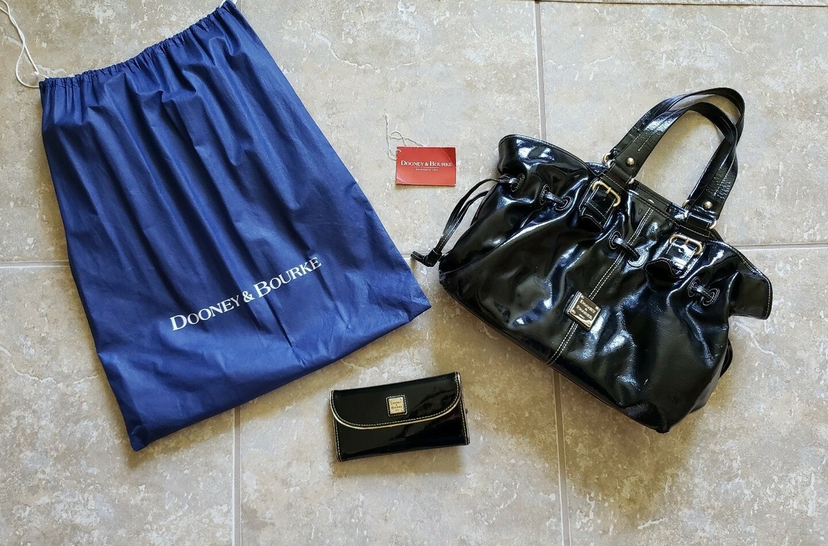 Dooney And Bourke Medium Chiara And Wallet Patent Leather Black | eBay