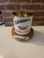 LARGE VTG Sabrett Onions In Sauce 1 lb STEEL CAN Americana 4th July