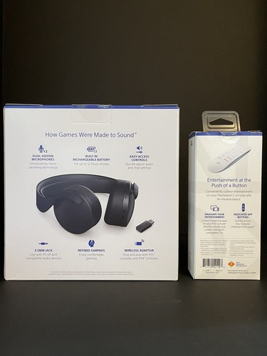 (PS4/PS5 ) Sony PULSE 3D Wireless Gaming Headset + (PS5) Media Remote Bundle - Picture 3 of 8