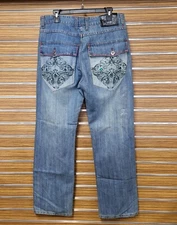 Bare Fox Vintage Men's Baggy Blue Jeans NEW WITH TAG 34X33