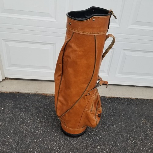 Wilson Brown Faux Leather 15 Divider Cart Golf Bag VTG - Picture 5 of 15