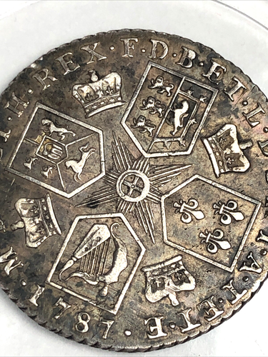1787 George III Shilling ( silver ) VERY Nice - Picture 4 of 4