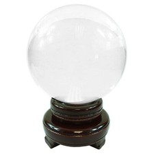 HONGVILLE Feng Shui and Home Decor Solid Clear Glass Crystal Ball  Clear60-150mm  