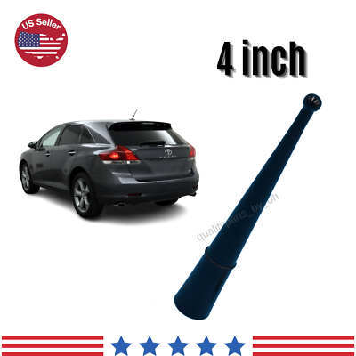 7" Short Stubby Black Antenna Mast For Toyota Venza 2009–2015 – AM/FM, Easy Screw-On, No Tools