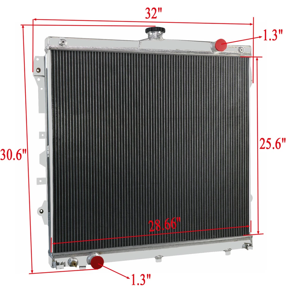 3 Row Aluminum Radiator for 2007-2014 2008 2009 Toyota Tundra SR SR5 4.0L V6 Gas Foto 2 de 4