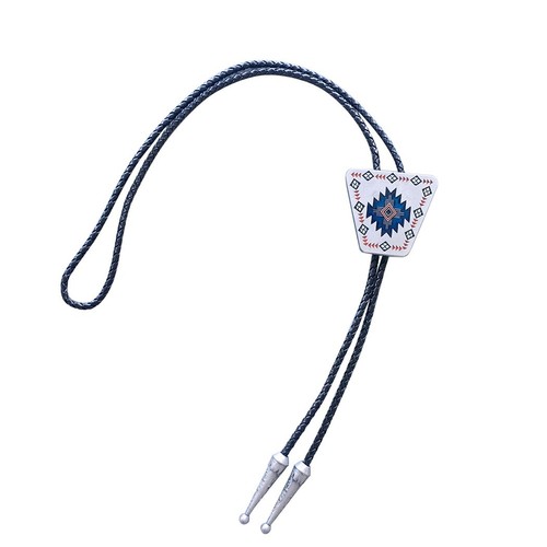 Vintage Style Southwest Pattern Western Cowboy Cowgirl Bolo Tie also Stock in US - Picture 9 of 10