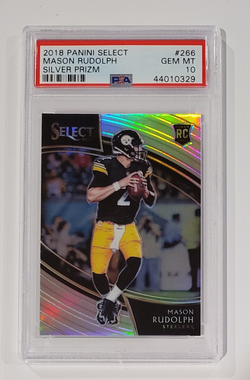 2018 Panini Select Mason Rudolph Silver Field Level PSA 10 Rookie RC Steelers