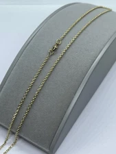 9ct Yellow Gold 1.85mm Solid Diamond Cut Edge Trace Chain 20" / 50cm (50ctft)