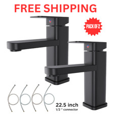 Bathroom Sink Black Faucet Single Handle One Hole Rv Commercial Lavatory Vanity