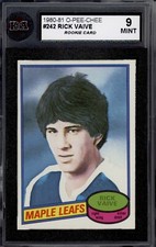 1980-81 OPC #242 RICK VAIVE ROOKIE CARD KSA 9 MINT