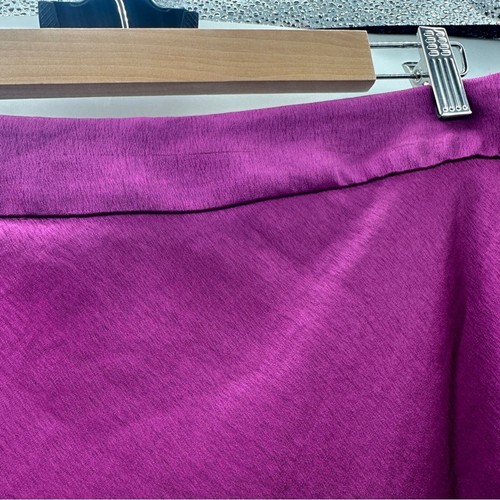 Sezane Sandy Purple Silky Side Zip Midi Skirt Sz 44 FR (12 US) - Picture 9 of 13