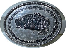 1990's Fishing Nostalgia Bass Fishing Belt Buckle "W USA". B-2