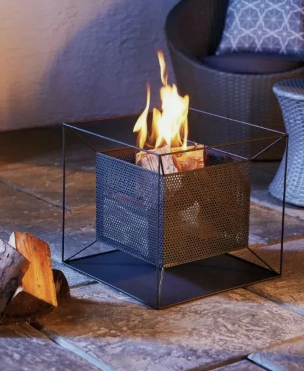 ✓Gardenline Contemporary Style Fire Pit Square (Aldi) Log Burner | eBay