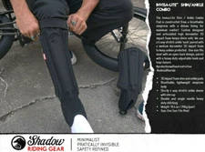 SHADOW CONSPIRACY INVISA LITE SHIN ANKLE GUARD COMBO PADS BMX BIKE BLACK NEW