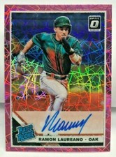 Ramon Laureano 2019 Donruss Optic PINK Velocity Prizm RC Autograph Auto SP - A's