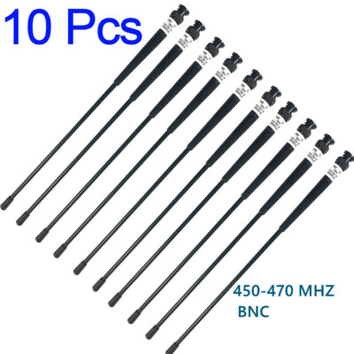 10pcs BNC whip antenna 450-470MHZ Compatible With GPS Surveying