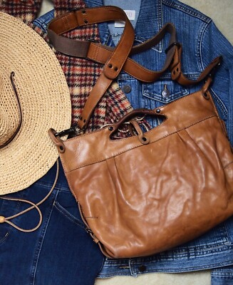 Aunts and Uncles Leather Muffin Crossbody Purse Bag