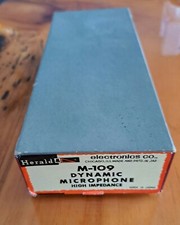 Vintage HERALD M-109 Dynamic Microphone with Original Box