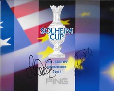Laura Diaz & Laura Davies LPGA signed Solheim Cup 8x10 photo autographed #2