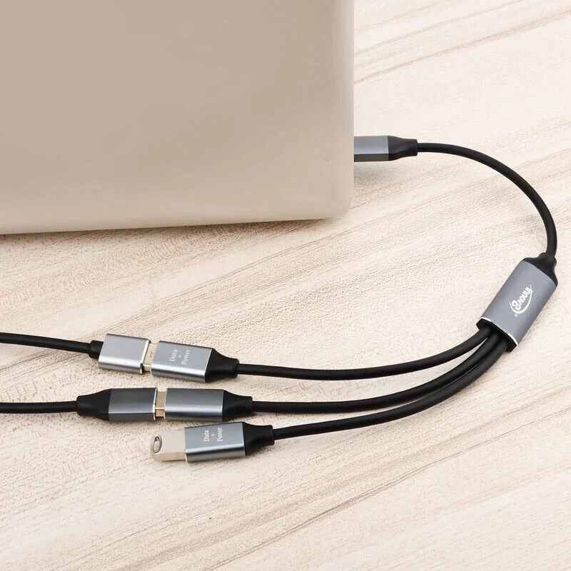 Wonderwires USB 2.0 A Male to 3 Female Ports Data Charge Hub Splitter Cable - Image 4 of 4