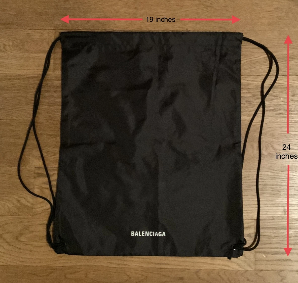 Balenciaga black Nylon drawstring Dust Bag Shoe Storage Bag 19
