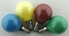 COLOURED 25W ROUND SES RADIUM IN RED, BLUE, GREEN OR YELLOW 25 WATT E14 DIMMABLE