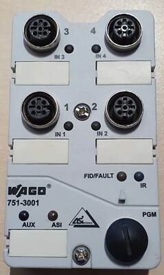 Wago IO System 751-3001 4 Eingänge 24V 7mA AS-Interface Ver. 2.1 