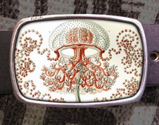 Jellyfish Vintage Inspired Art Gift Fish Art Belt Buckle