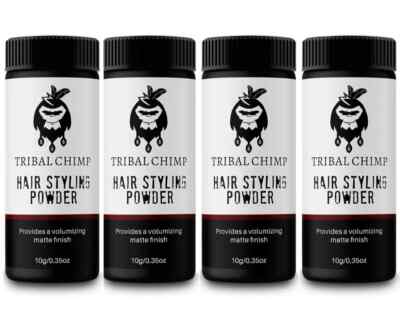 Tribal Chimp Hair Styling Powder Volumizing Matte Finish 0.35 oz 10g, PACK OF 4
