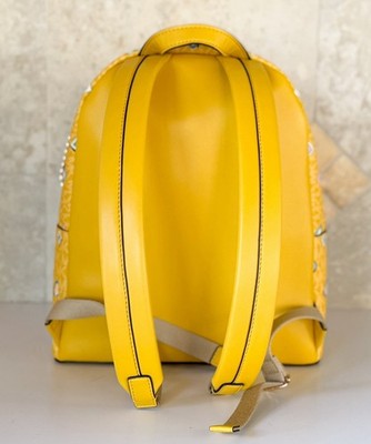 Michael Kors Heart and Diamond Yellow Backpack Michael Kors Slater Medium Chain Backpack MK Hearts Spades  main image 2