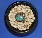 Vintage Old Pawn Turquoise Sterling Silver Ring, Size 7.25, 1970s, USA