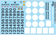 Gofer 11009 1/24-1/25 Racing Sport Car Numbers & Logos