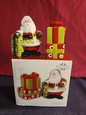 Fitz And Floyd Holiday Cheer Salt and Pepper Set with Original Box