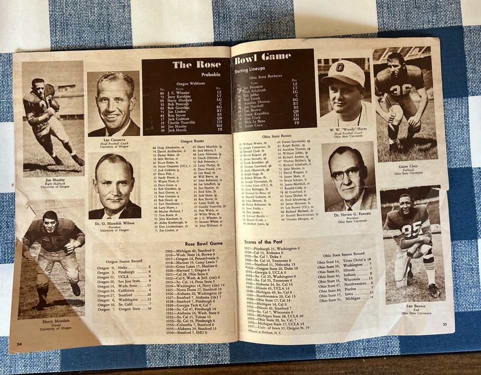 Vintage 1958 Pasadena Tournament Roses Parade Program Ohio State Oregon - Image 3 of 4